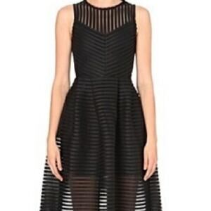NEW Love J Black Mesh Skater Dress